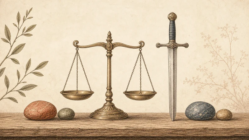 Равные весы и прямой меч как образ внимательного сравнения